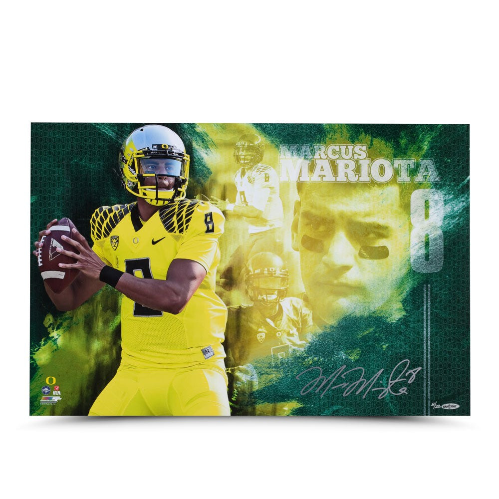 MARCUS MARIOTA Autographed "College Sensation" 16 x 24 Photo UDA LE 28