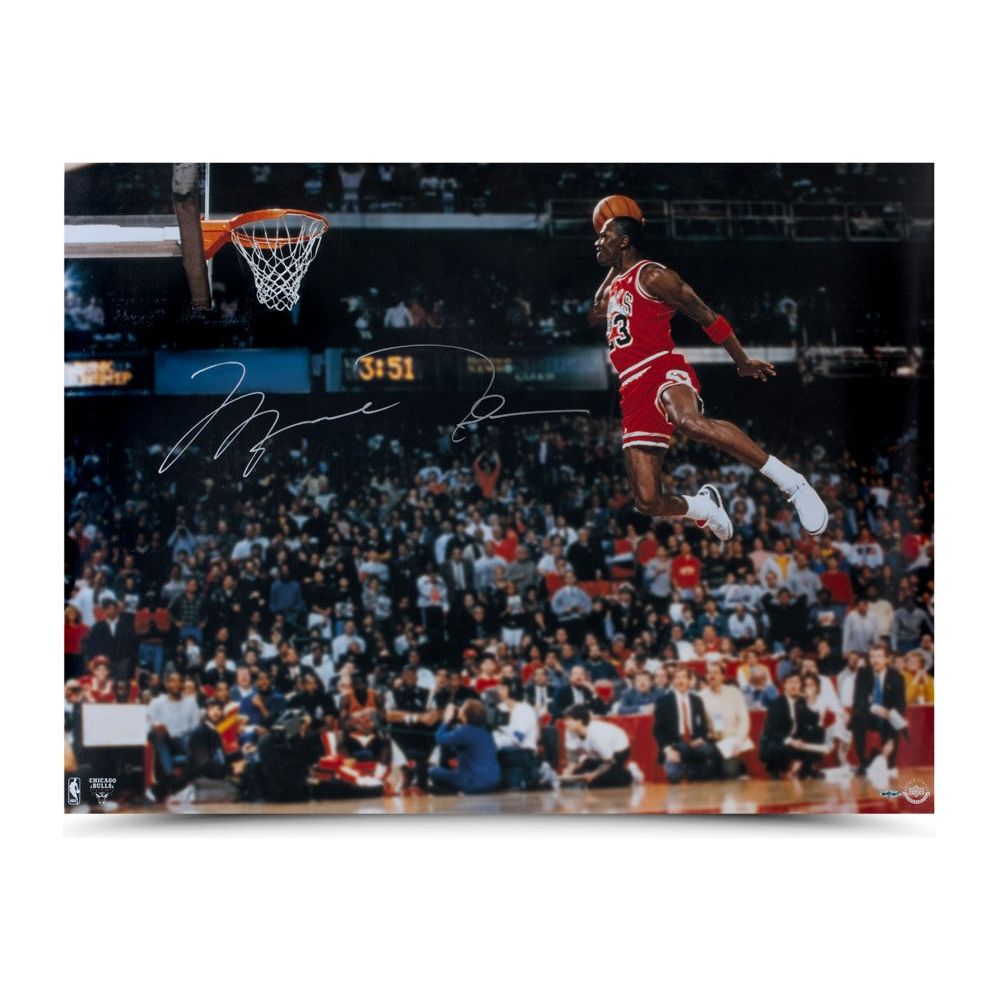 MICHAEL JORDAN Autographed Chicago Bulls 1988 Slam Dunk Photo 30 x 40 UDA