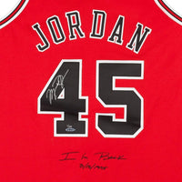 MICHAEL JORDAN Autographed & Embroidered 1995 Chicago Bulls #45 Red Authentic Mitchell & Ness Jersey UDA