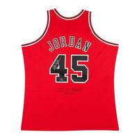 MICHAEL JORDAN Autographed & Embroidered 1995 Chicago Bulls #45 Red Authentic Mitchell & Ness Jersey UDA