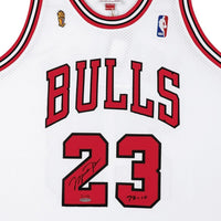 MICHAEL JORDAN  Autographed & Inscribed 1995-96 White Chicago Bulls Authentic Mitchell & Ness Jersey UDA