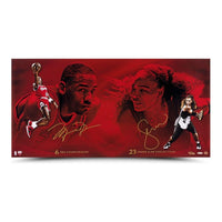 MICHAEL JORDAN & SERENA WILLIAMS Autographed “Respect” 36x18 Photo UDA
