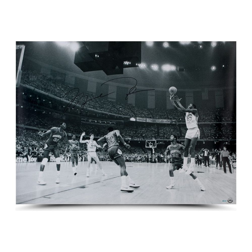 MICHAEL JORDAN Signed 1982 NCAA Championship Shot 40x30 Photo UDA.