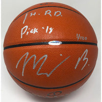 MILES BRIDGES Autographed "1st Rd Pick" Charlotte Hornets Spalding Basketball UDA LE 1/100