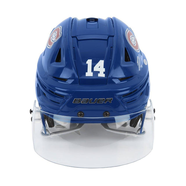 NICK SUZUKI Autographed Bauer Blue Montreal Canadiens Helmet UDA