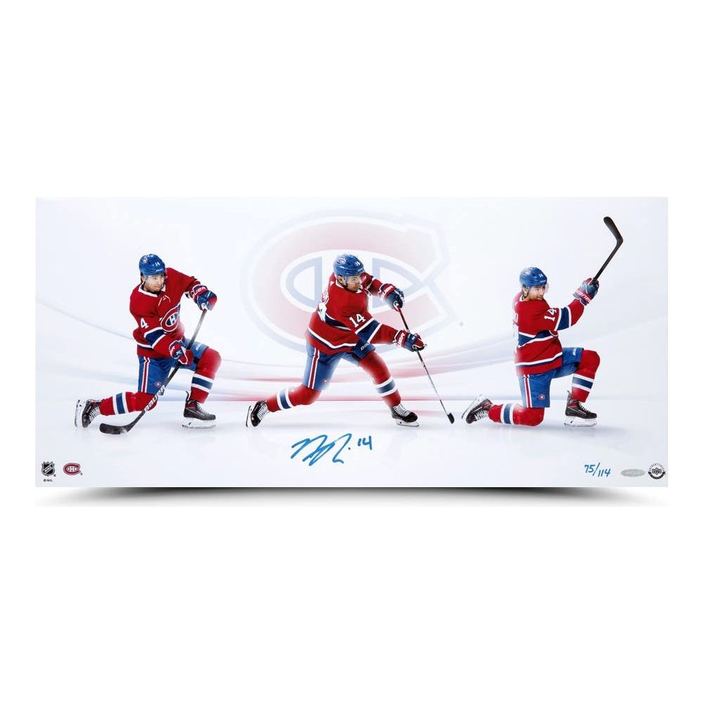 NICK SUZUKI Autographed Montreal Canadiens “Goal Time” 26x12 Photo UDA