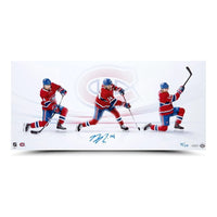 NICK SUZUKI Autographed Montreal Canadiens “Goal Time” 26x12 Photo UDA