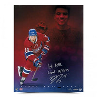 NICK SUZUKI Autographed & Inscribed Montreal Canadiens “1st NHL Goal” 16x20 Photo UDA