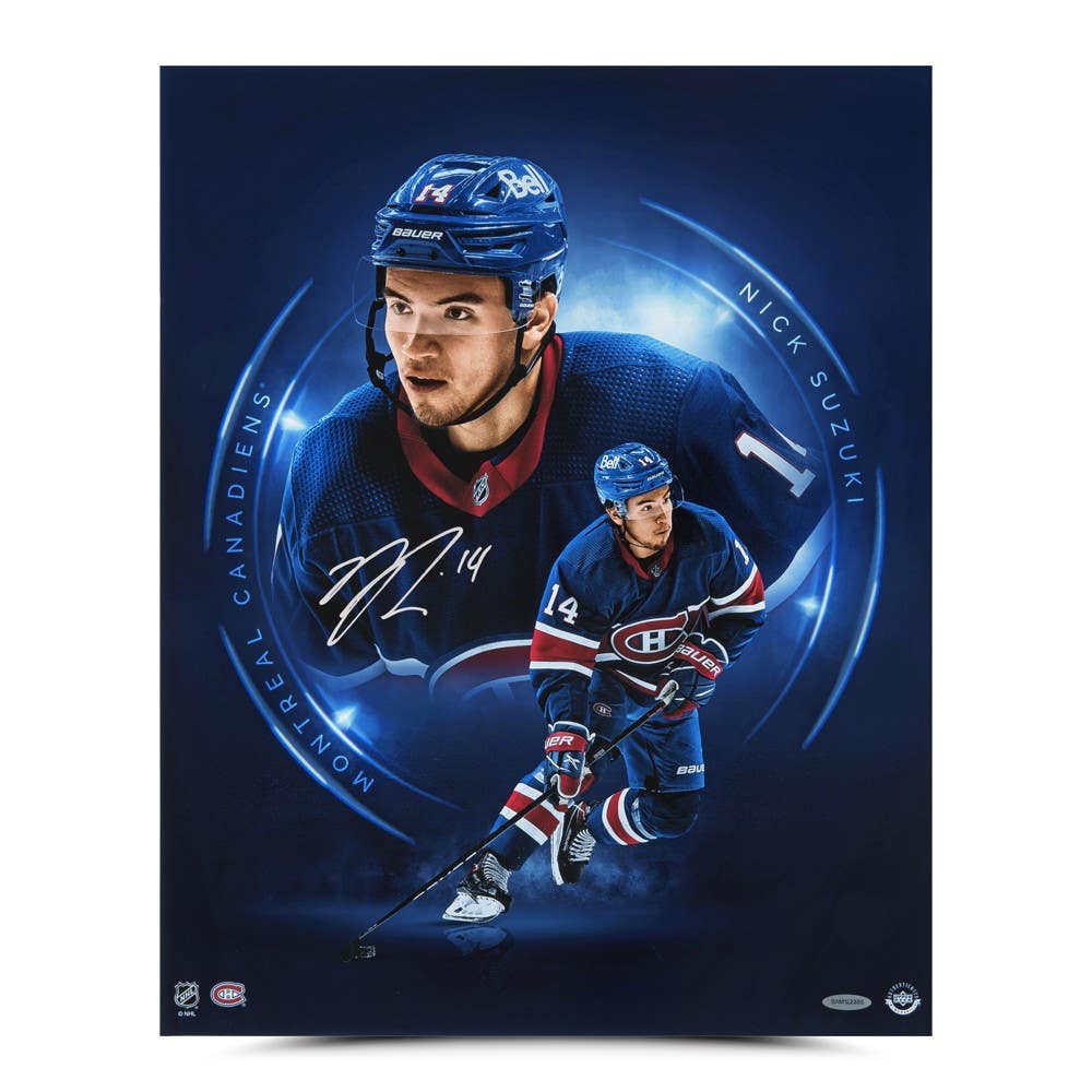 NICK SUZUKI Autographed Montreal Canadiens “Retro Affect” 16x20 Photo UDA