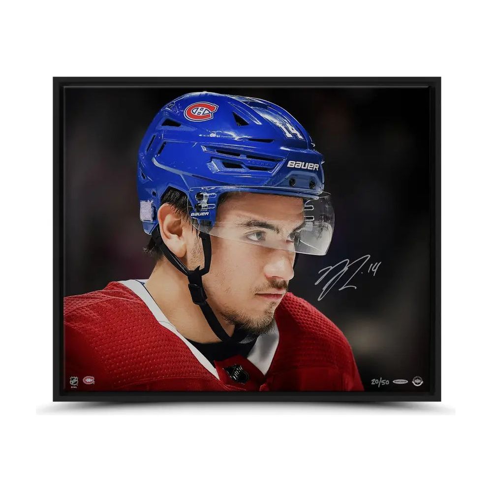 NICK SUZUKI Autographed Montreal Canadiens Up Close & Personal Framed Canvas UDA