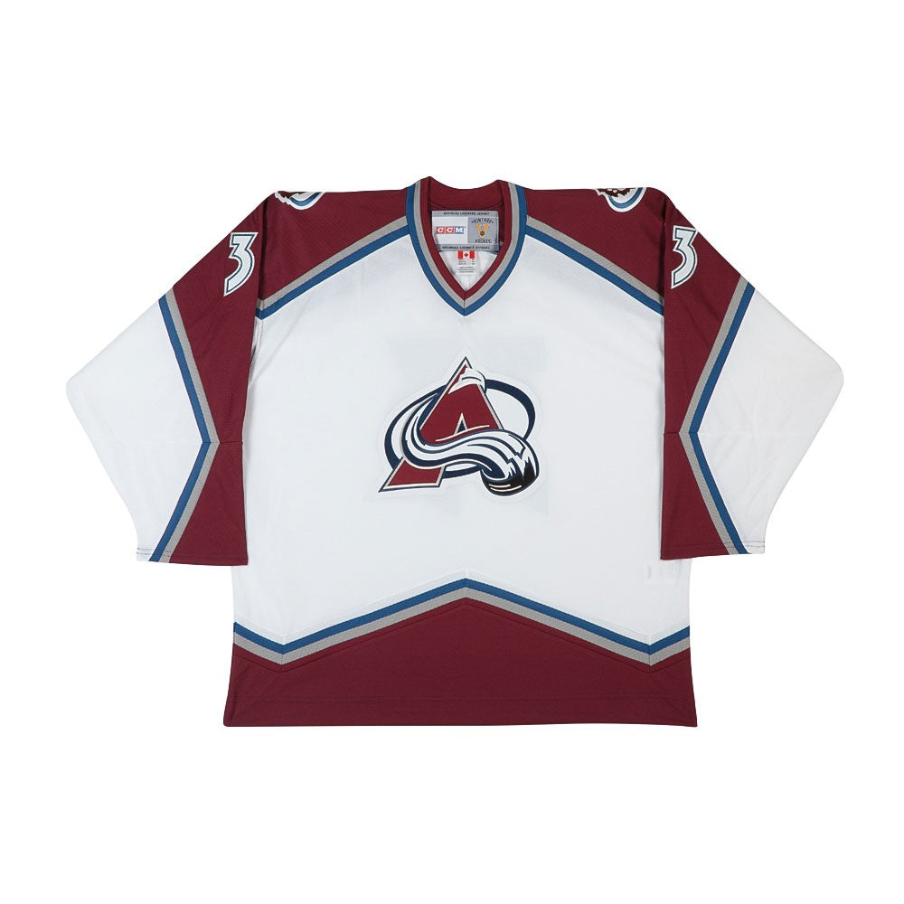 PATRICK ROY Autographed Authentic CCM Heroes of Hockey White Colorado Avalanche Jersey UDA