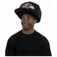 OVERSIZED SUPER FAN HAT in Black Baltimore Ravens (Fun Gift / Great for Autographs)
