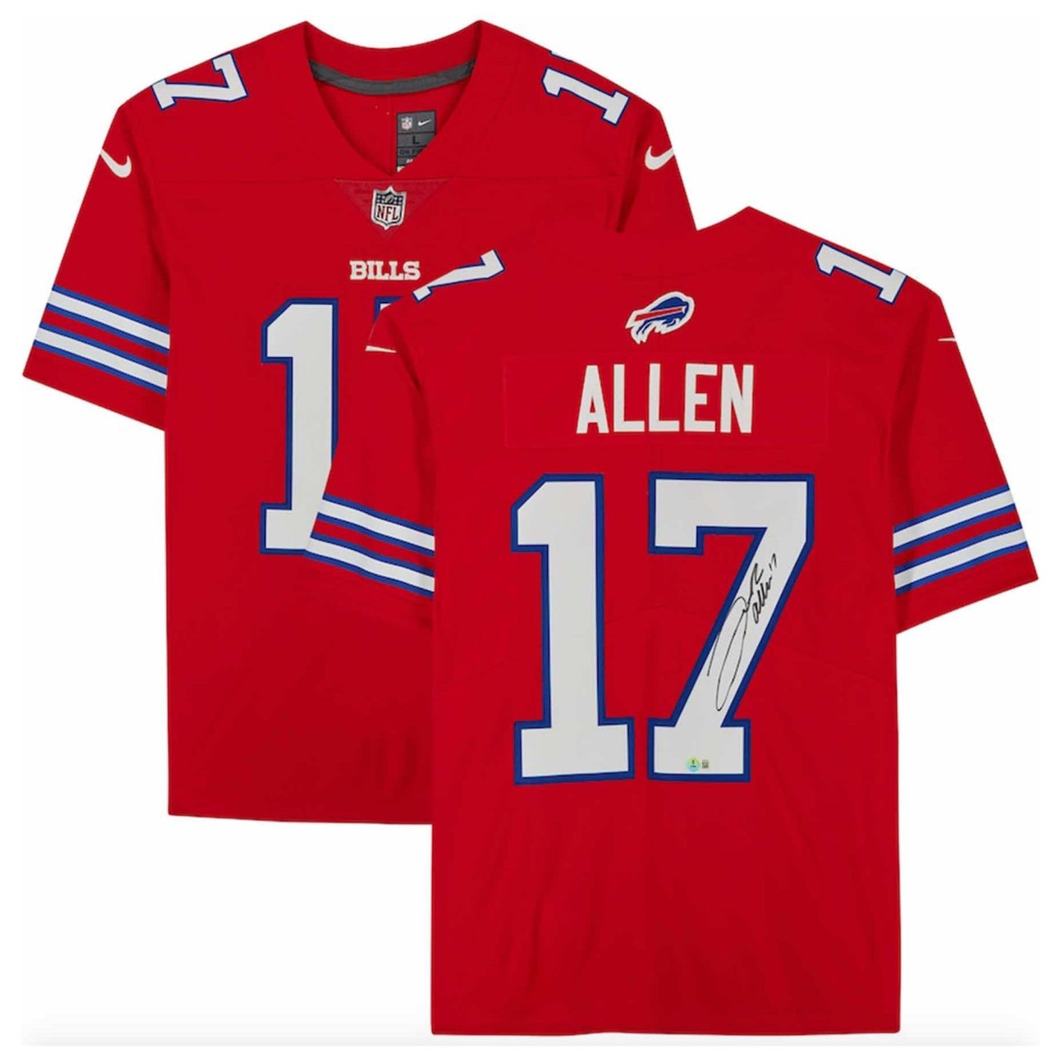 Josh Allen Autographed Buffalo Bills Nike F.U.S.E. Red Limited Jersey Beckett