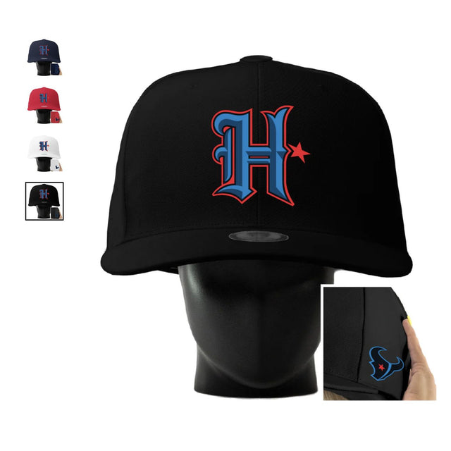 OVERSIZED SUPER FAN HAT in Black Houston Texans "H Town" logo (Fun Gift!)
