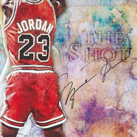 MICHAEL JORDAN Autographed Chicago Bulls "The Shot" 24" x 36" Photograph UDA LE 123