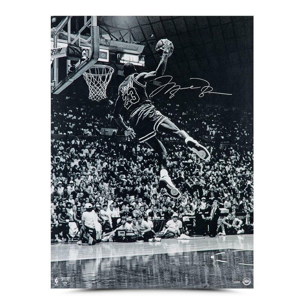 MICHAEL JORDAN Autographed Chicago Bulls "Frozen In Time" 30 x 40 Photograph UDA