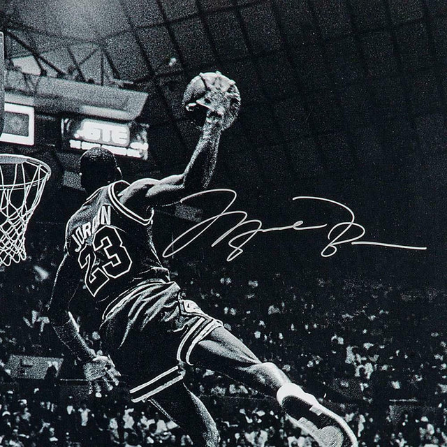 MICHAEL JORDAN Autographed Chicago Bulls "Frozen In Time" 30 x 40 Photograph UDA