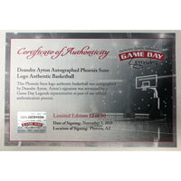 DEANDRE AYTON Autographed Phoenix Suns Logo Basketball GDL LE 22/50