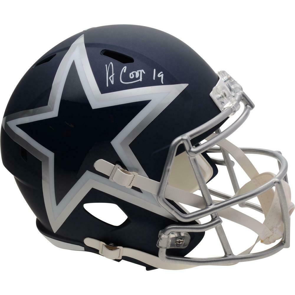 AMARI COOPER Autographed Dallas Cowboys Speed Amp Full Size Helmet FANATICS
