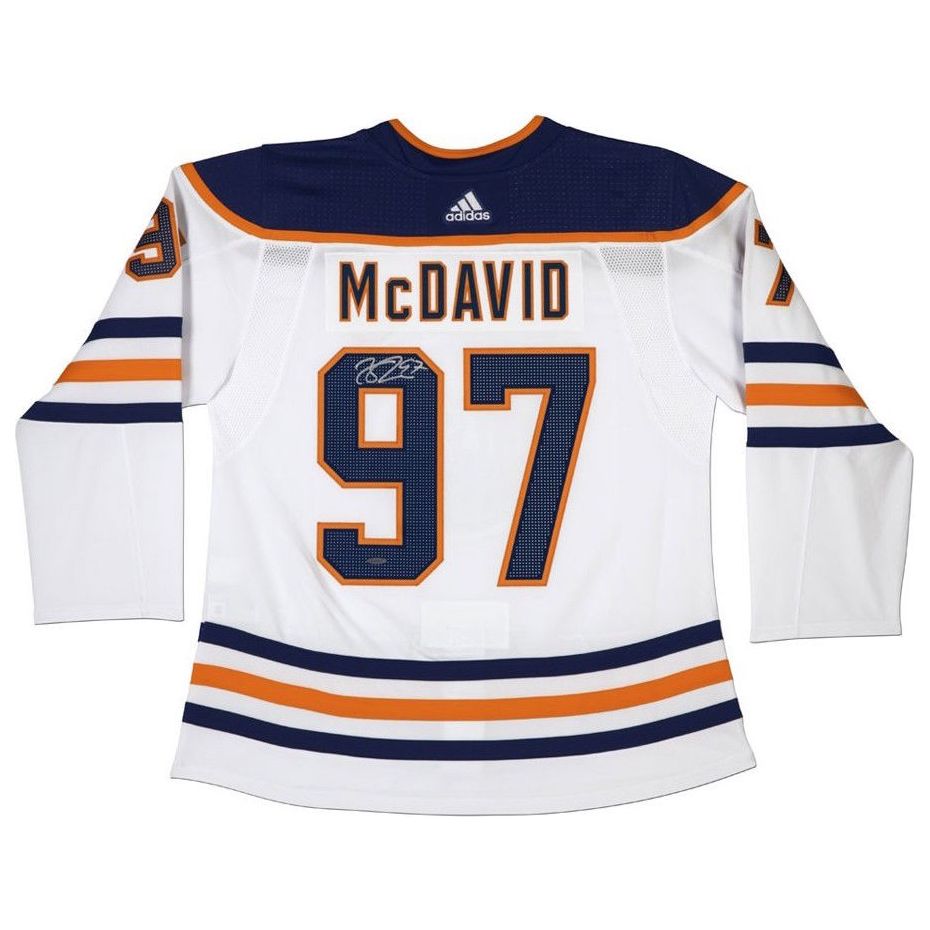 CONNOR McDAVID Autographed Edmonton Oilers Authentic Adidas White Jersey UDA
