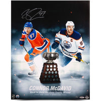 CONNOR MCDAVID Edmonton Oilers Autographed "Back To Back Art Ross" 16 x 20 Photograph UDA
