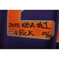 DEANDRE AYTON Autographed and Inscribed “2018 NBA #1 Pick” Authentic Purple Nike Phoenix Suns Jersey - Limited Edition of 22 - GAME DAY LEGENDS & STEINER
