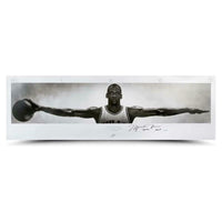 MICHAEL JORDAN Autographed "HOF 2009" Bulls 72" x 23" Wings Photograph UDA LE