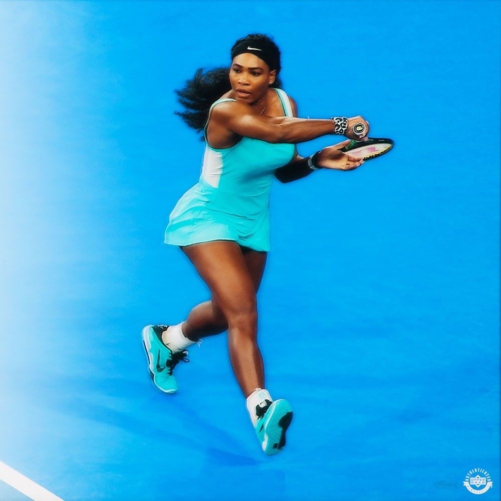 SERENA WILLIAMS Autographed "Backhand" The Show Framed 46" x 20" Display UDA