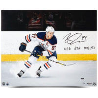 CONNOR MCDAVID Edmonton Oilers Autographed / Inscribed "Snow The Cameraman" 16 x 20 Photograph Limited Edition of 97 UDA