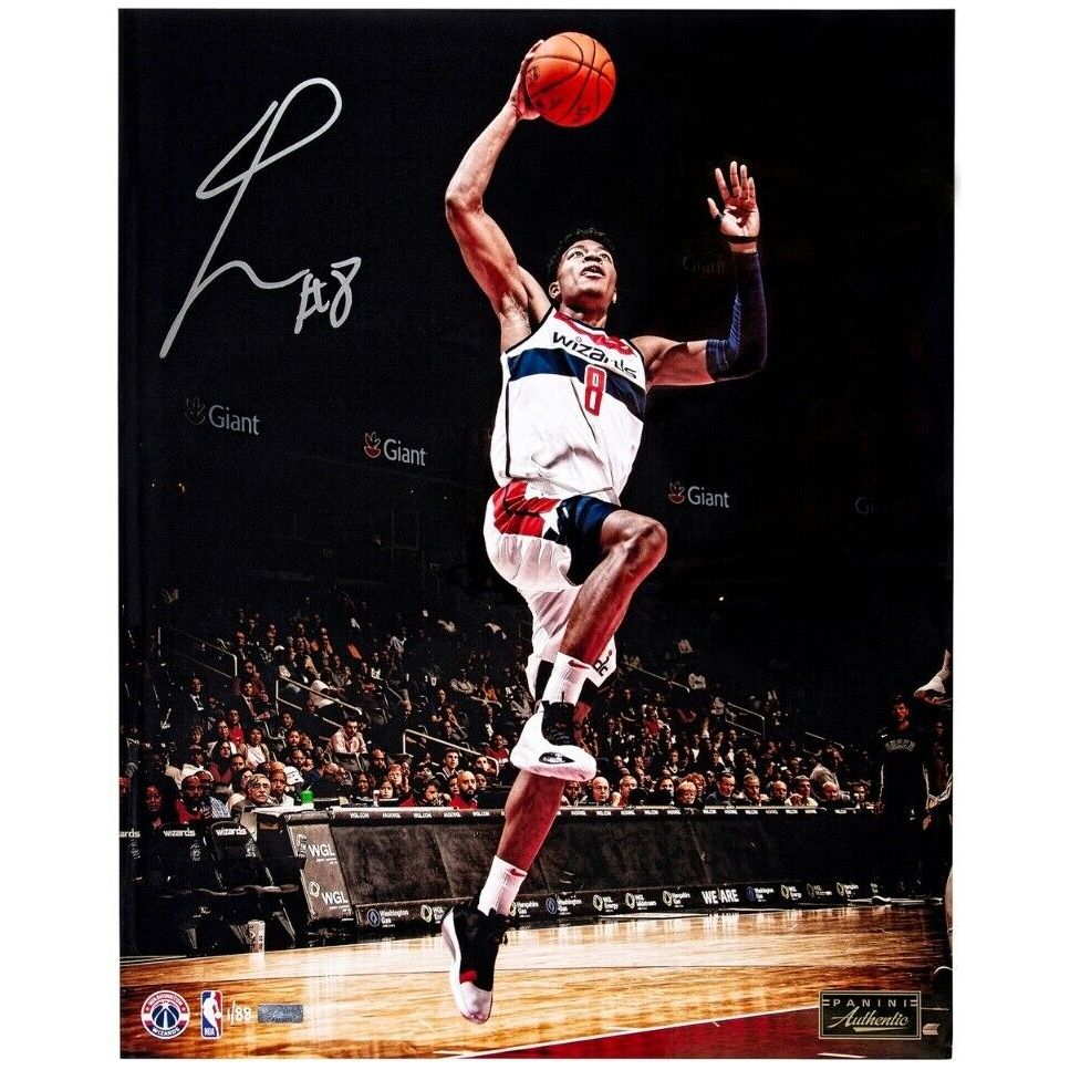 RUI HACHIMURA Autographed Washington Wizards "Rise" 16" x 20" Photograph PANINI LE 88