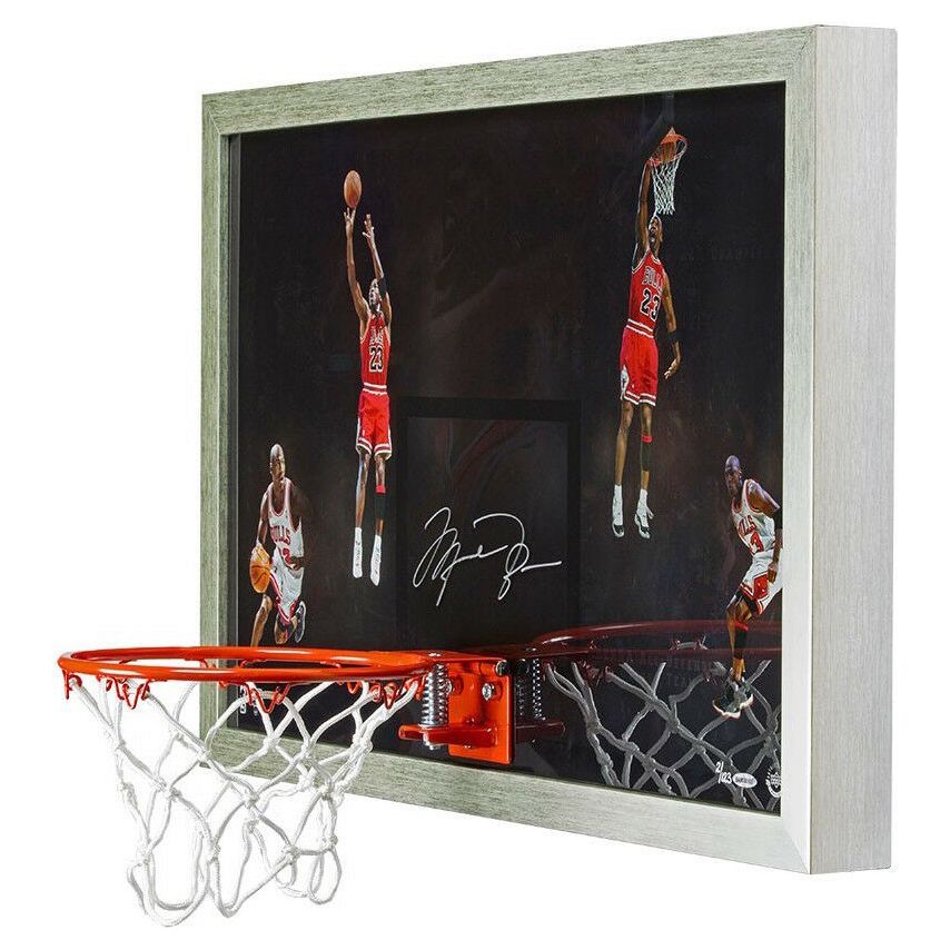 MICHAEL JORDAN Autographed Chicago Bulls "Winning" Acrylic Backboard Display UDA LE 123