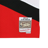 CLYDE DREXLER Autographed Portland Trail Blazers Red M&N Jersey FANATICS