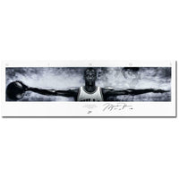 MICHAEL JORDAN Autographed Bulls "HOF 2009" 72" x 23" Wings Photograph UDA LE