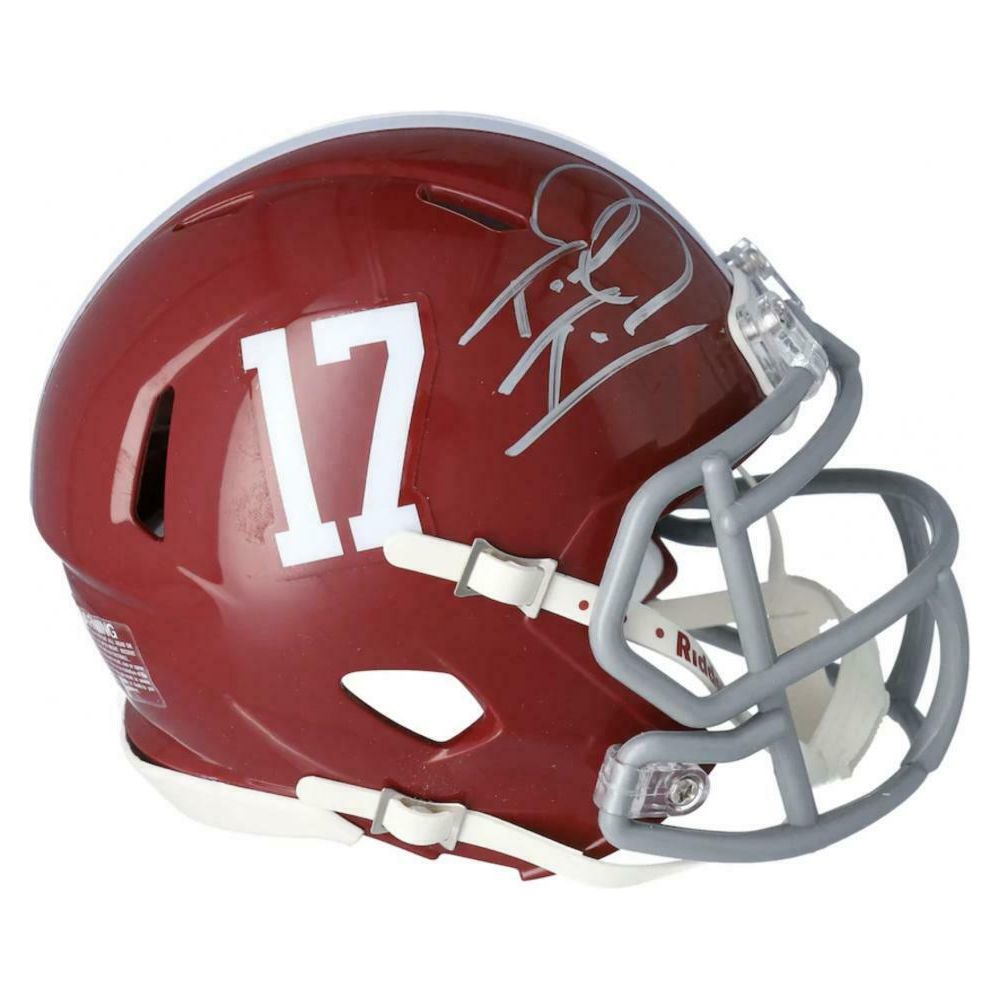 TUA TAGOVAILOA Autographed Alabama Crimson Tide Speed Mini Helmet FANATICS