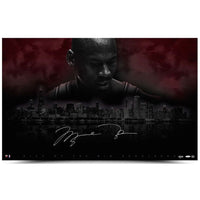 MICHAEL JORDAN Autographed Chicago Bulls "City Of Big Shoulders" 40" x 25" Photo UDA LE 123