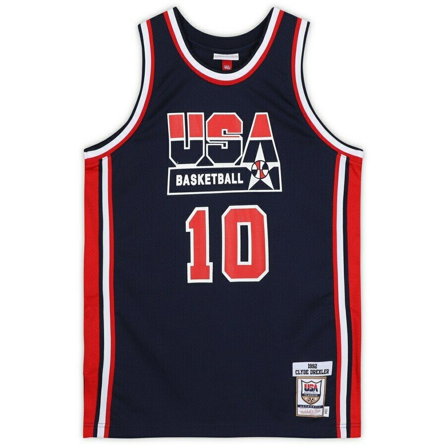CLYDE DREXLER Autographed 1992 Team USA Olympic Jersey FANATICS