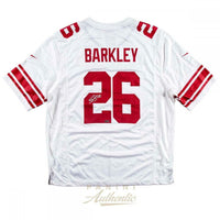 SAQUON BARKLEY Autographed New York Giants Nike White Jersey PANINI