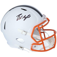 BAKER MAYFIELD Autographed Cleveland Browns White Matte Speed Full Size Helmet FANATICS