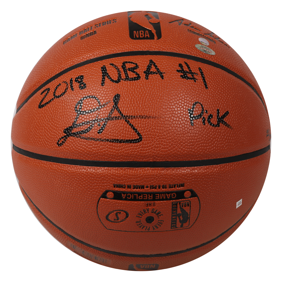 DEANDRE AYTON Phoenix Suns Autographed 2018 NBA #1 Pick Basketball GDL LE 22/22