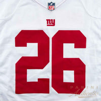 SAQUON BARKLEY Autographed New York Giants Nike White Jersey PANINI