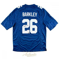 SAQUON BARKLEY Autographed New York Giants Nike Blue Jersey PANINI