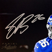 SAQUON BARKLEY Autographed New York Giants "Sideline" 16 x 20 Photograph PANINI LE 126