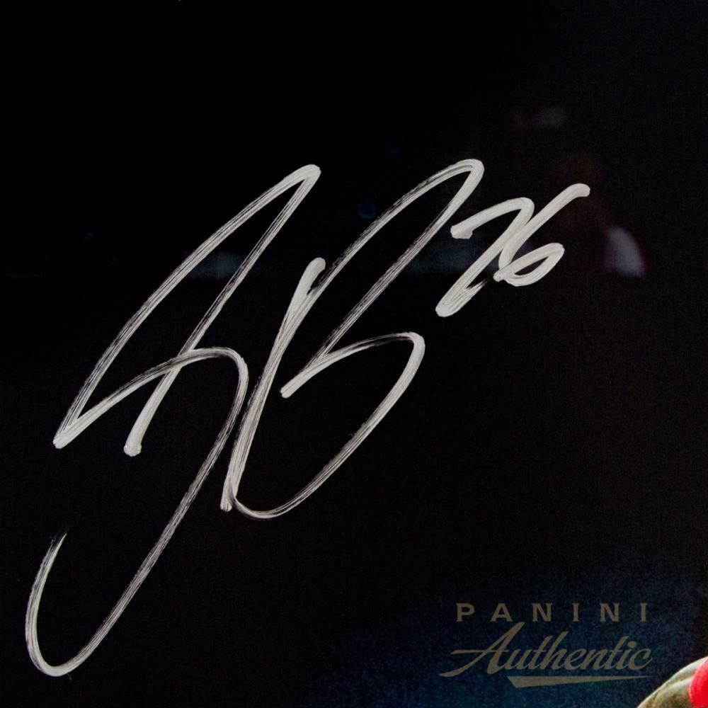 SAQUON BARKLEY Autographed New York Giants "Breakaway" 16 x 20 Photograph PANINI LE 126