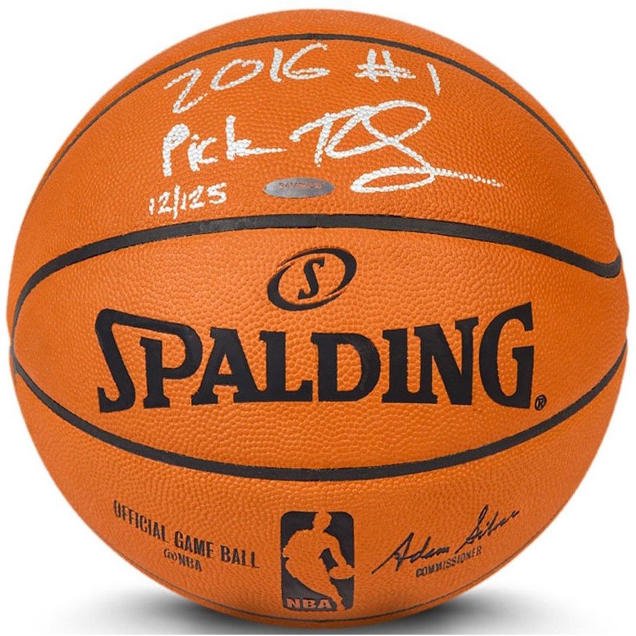 BEN SIMMONS Signed & Inscribed Philadelphia 76ers "2016 #1 Pick" Authentic Basketball UDA LE 50