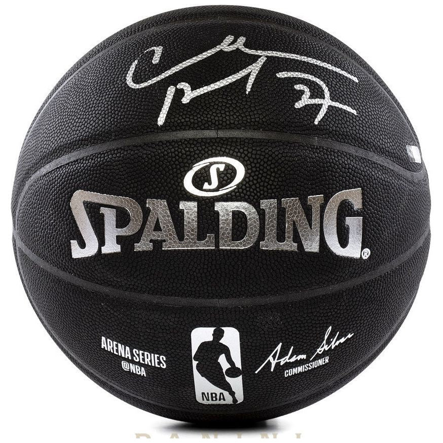 CHARLES BARKLEY Autographed Replica Black Spalding Basketball PANINI