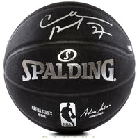 CHARLES BARKLEY Autographed Replica Black Spalding Basketball PANINI