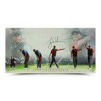 TIGER WOODS Autographed "82" Career Wins 36" x 18" Photograph UDA LE 82