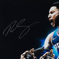 BEN SIMMONS Autographed Philadelphia 76ers "Drive" 30 x 24 Photograph UDA