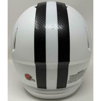 BAKER MAYFIELD Autographed Cleveland Browns White Matte Speed Authentic Helmet FANATICS
