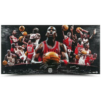 MICHAEL JORDAN Autographed "2009 HOF" Chicago Bulls 36" x 18" Photo UDA LE 123